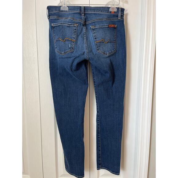 7 FOR ALL MANKIND Josephina Skinny Boyfriend Distressed Jeans - Picture 9 of 9